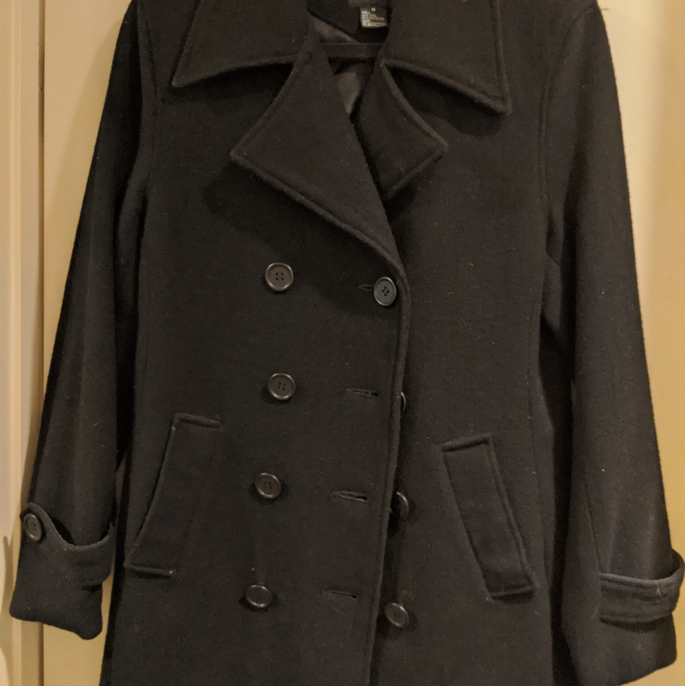 Black peacoat good condition